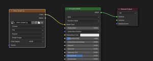 A basic material node configuration