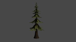 Pine tree modeled in Blender