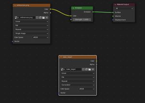 Shader set up for baking new UV texture