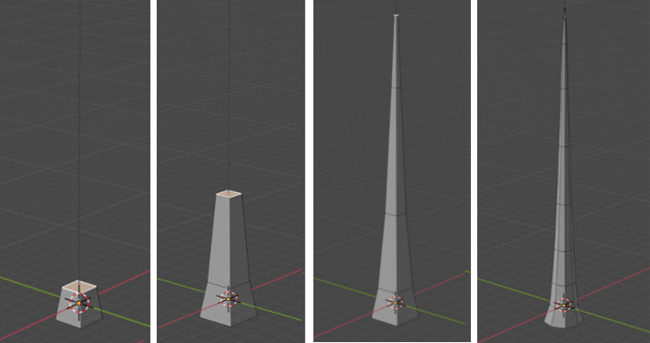 Extrude and subdivide the trunk