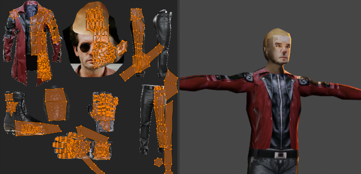 Patchwork character texture"